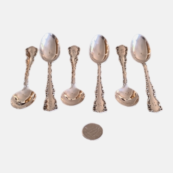6 Birks Sterling Spoons - Louis Pattern - Picture 3 of 5